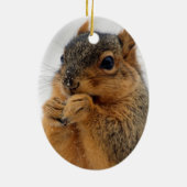 Eekhoorn in Wonder Keramisch Ornament (Achterkant)