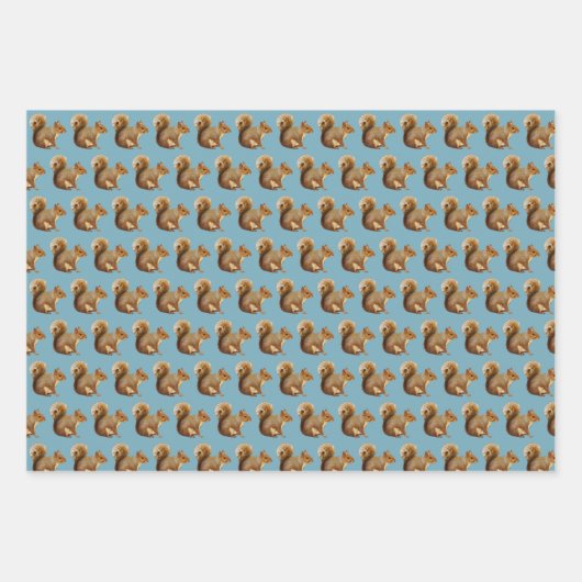 eekhoorn inpakpapier vel (Voorkant 3)