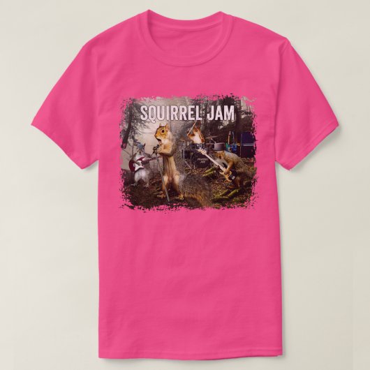 Eekhoorn Jam grappige eekhoorn rock groep T-shirt (Design voorkant)