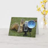 eekhoorn kaart grote 100 (Gele Bloem)