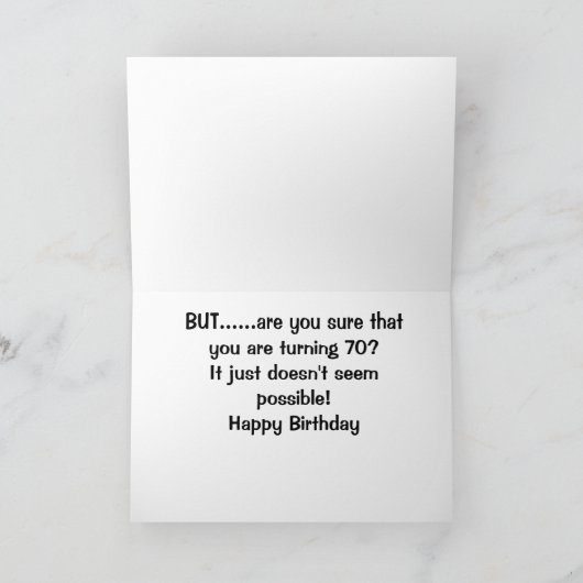 EEKHOORN KAN NIET GELOVEN DAT HET JE "70STE" VERJA KAART (Binnen)