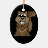 eekhoorn keramisch ornament (Voorkant)