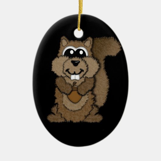 eekhoorn keramisch ornament (Voorkant)