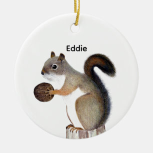 Eekhoorn Keramisch Ornament