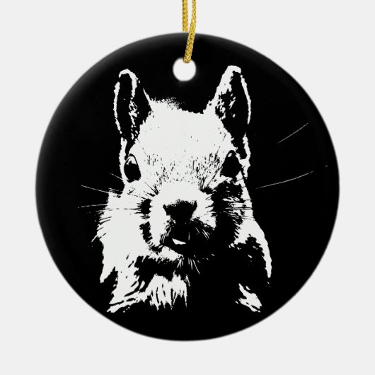 eekhoorn keramisch ornament (Voorkant)