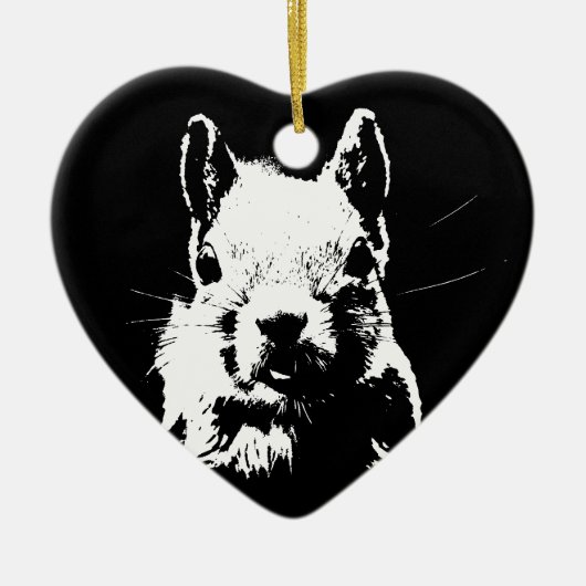 eekhoorn keramisch ornament (Voorkant)