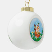 eekhoorn keramische bal ornament (Links)