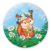 eekhoorn keramische knop (Voorkant)