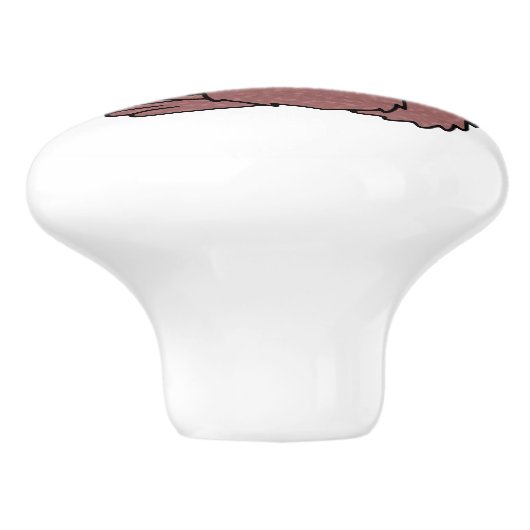 eekhoorn keramische knop (Zijkant)