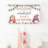 Eekhoorn Kerst 2e Verjaardag Winter Onederland Spandoek (Insitu)