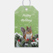 Eekhoorn Kerst Feestdagen Gift Label Cadeaulabel (Achterkant)