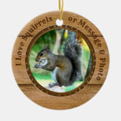 Eekhoorn Kerst Ornament met Jouw tekst, Foto (Voorkant)