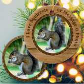Eekhoorn Kerst Ornament met Jouw tekst, Foto