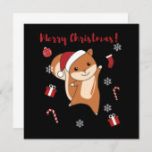 Eekhoorn Kerst Winter Dieren Kaart (Voorkant / Achterkant)