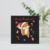 Eekhoorn Kerst Winter Dieren Kaart (Staand voorkant)