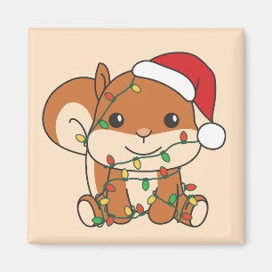 Eekhoorn Kerst Winter Dieren Vakantie Eekhoorn Magneet