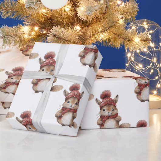Eekhoorn Kerst wrapping papier (Feestdagen)