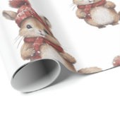 Eekhoorn Kerst wrapping papier (Rol Hoek)