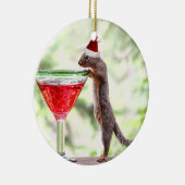 Eekhoorn kerstfeest keramisch ornament (Rechts)