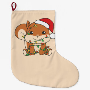 Eekhoorn Kerstmis Winter Dieren Vakantie Eekhoorn Grote Kerstsok
