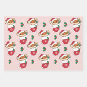 Eekhoorn Kerstmis Winter Dieren Vakantie Eekhoorn Inpakpapier Vel (Voorkant 3)