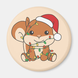 Eekhoorn Kerstmis Winter Dieren Vakantie Eekhoorn Magneet