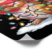 Eekhoorn Kerstverlichting Decor Funny Eekhoorn Xma Poster (Hoek)