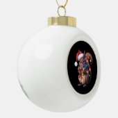 Eekhoorn Kerstverlichting Kerstfeest Familie Keramische Bal Ornament (Links)