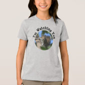 Eekhoorn kijken naar je Schattigee leuke fotografi Tri-Blend Shirt (Voorkant)