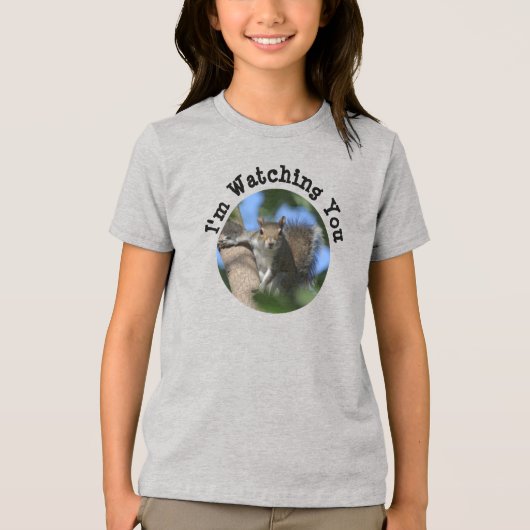 Eekhoorn kijken naar je Schattigee leuke fotografi Tri-Blend Shirt (Voorkant)