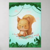Eekhoorn kinderkamer print dieren kinderkamer post (Voorkant)