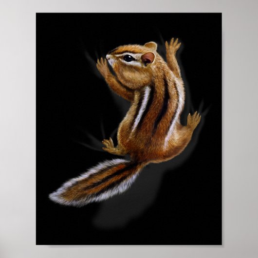 Eekhoorn klimt omhoog, speelse wangzanger poster (Voorkant)