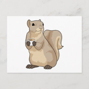 Eekhoorn Koffiekop Briefkaart