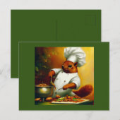 Eekhoorn Koken Roerbakken Briefkaart (Voorkant / Achterkant)