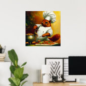 Eekhoorn Koken Roerbakken Poster (Thuiskantoor)