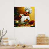 Eekhoorn Koken Roerbakken Poster (Keuken)