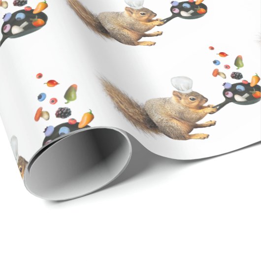 Eekhoorn Koken Wrapping Papier (Rol Hoek)