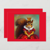 Eekhoorn Koningin van Harten Briefkaart (Voorkant / Achterkant)