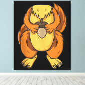 Eekhoorn kostuum Halloween Easy Cosplay Last Canvas Afdruk (Insitu (Houten vloer))