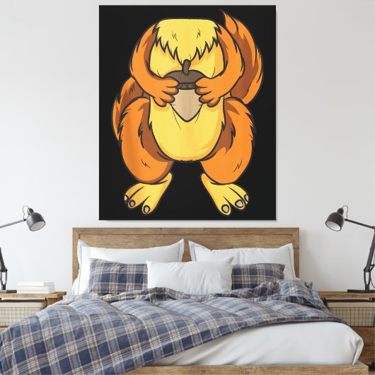 Eekhoorn kostuum Halloween Easy Cosplay Last Canvas Afdruk (Insitu (Slaapkamer))