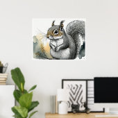 Eekhoorn - Kunstdruk Poster (Thuiskantoor)