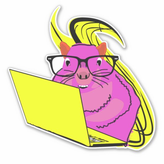 Eekhoorn laptop sticker (Voorkant)
