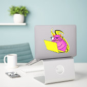 Eekhoorn laptop sticker (Laptop op bureau)