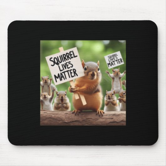Eekhoorn leeft Sticker Muismat (Voorkant)