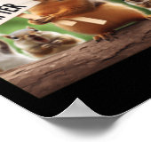 Eekhoorn leeft Sticker Poster (Hoek)