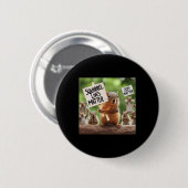 Eekhoorn leeft Sticker Ronde Button 5,7 Cm (Voorkant /achterkant)