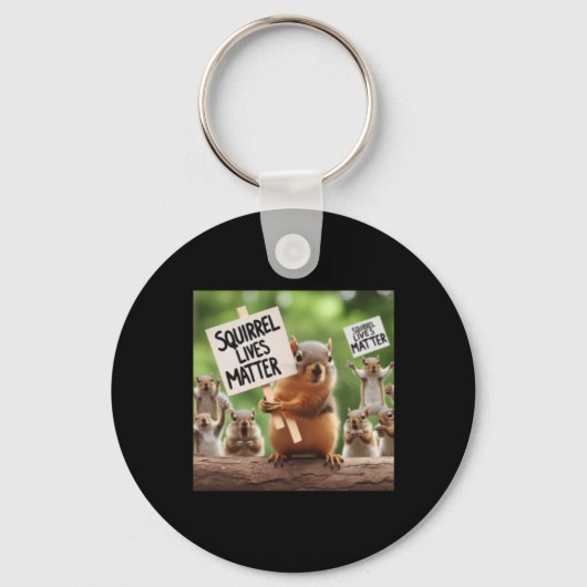 Eekhoorn leeft Sticker Sleutelhanger (Voorkant)