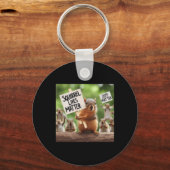 Eekhoorn leeft Sticker Sleutelhanger (Voorkant)