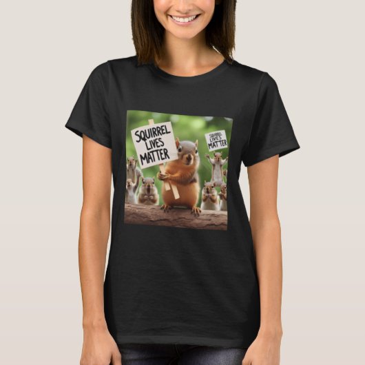 Eekhoorn leeft Sticker T-shirt (Voorkant)