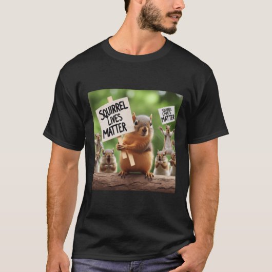 Eekhoorn leeft Sticker T-shirt (Voorkant)